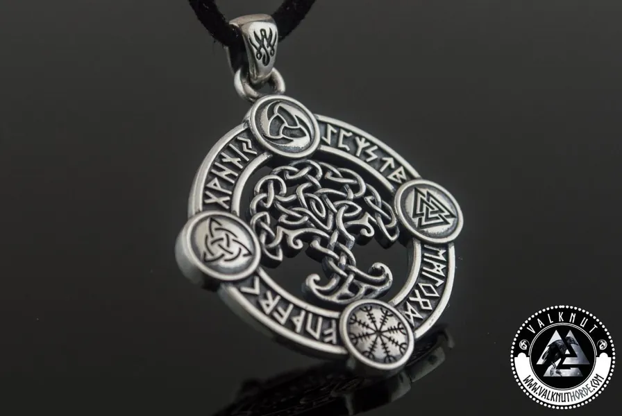 The Mythical Tree Of Life - Yggdrasil Pendant, 925 Sterling Silver