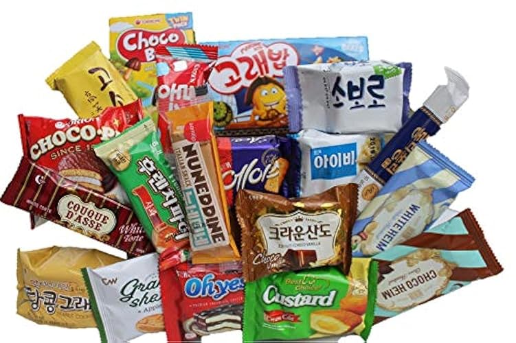 KOREAN PREMIUM SNACK BOX_Assorted Package Popular Deluxe Korean Brand Snacks and More! Perfect for GIFT | College Care Package | Gift Care Package (19 packs) - Sweet - 19 Piece Assortment