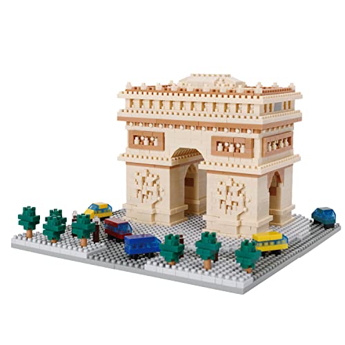 nanoblock - World Famous - Arc De Triomphe L'étoile Deluxe Edition, Advanced Hobby Series Building Kit - Arc De Triomphe L'étoile