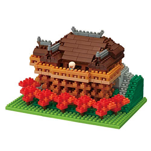 nanoblock - Kiyomzu Temple [World Famous Buildings], Sight to See Series Building Kit