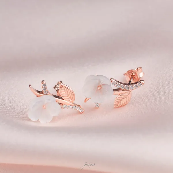 Magnolia Earrings Earrings for her, Sakura Flower Earring, Cherry Blossom Earring, Tree Branch Earring, Gift For Christmas, Best friend Gift