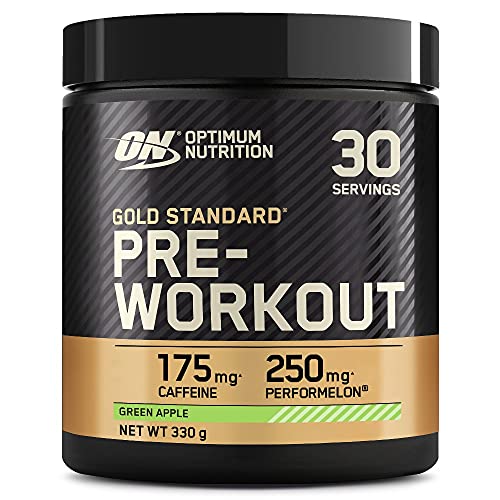Optimum Nutrition Gold Standard Pre Workout Green Apple Flavoured Powder, 330g - 330 g (Pack of 1)