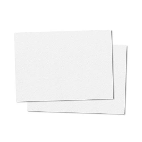 50 Blatt - 300g A5 Dickes Papier Fotokarton, Karteikarten Kartonpapier Tonkarton Pappe, Weiß - A5 (21 x 14,85 cm) - Weiß