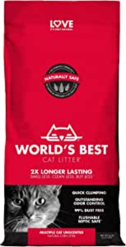 WORLD'S BEST CAT LITTER Multiple Cat Unscented 15 Pounds - 15 Pounds