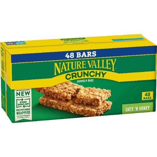 Nature Valley Crunchy Granola Bars, Oats 'n Honey, 1.49 oz, 24 ct, 48 bars - 48 Count (Pack of 1)
