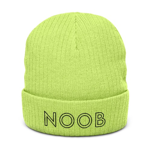 Noob | Recycled cuffed beanie - Acid Green