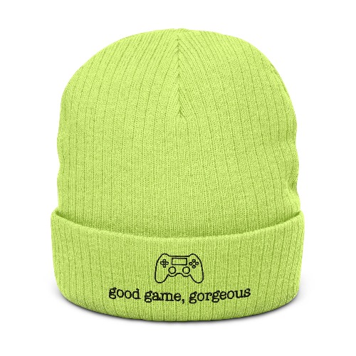 Good Game, Gorgeous | Recycled cuffed beanie - Acid Green