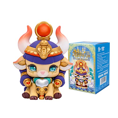 BEEMAI AARU Garden Ancient Egypt Mythology Series 2 8PC Random Design Cute Figures Desktop Ornament Collectible Toys Birthday Gifts (Whole Set) - Red - Whole Set