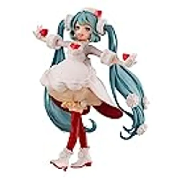 Furyu Hatsune Miku (Sweet Tea Time Strawberry Shortcake Version) PVC Figure, Multicolor
