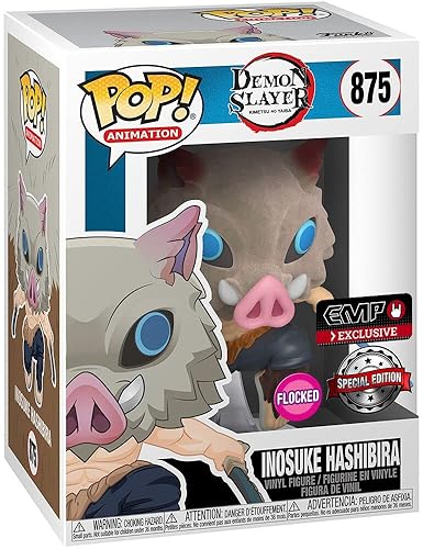 Funko Pop! Animamtion 40621 Demon Slayer - Inosuke Hashibira (Flocked w/chase) #875