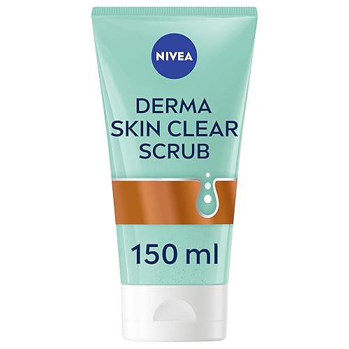 NIVEA Derma Skin Clear Scrub (150ml), Exfoliating Face Scrub, Salicylic Acid Face Scrub Enriched with Niacinamide to Unclog Pores and Refine Skin Textures, For Blemish-Prone Skin - Exfoliating Face Scrub