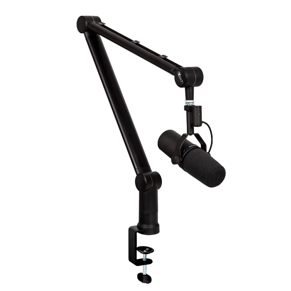 IXTECH Boom Arm - Adjustable 360° Rotatable Microphone Arm - Sturdy Stainless Steel Mic Arm Desk, Table Stand - Foldable Scissor Arm - Stable Microphone Mount Arms for Radio Studio, Podcast, Gaming