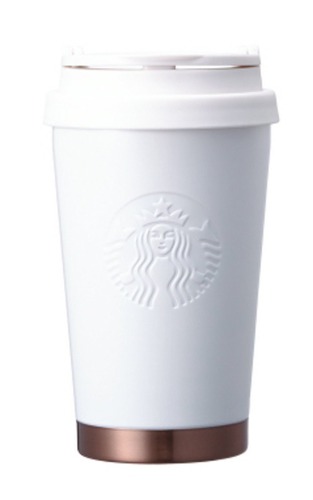 海外限定 スタバ エルマクラシックホワイトタンブラー Starbucks SS Elma classic white tumbler 355ml [並行輸入品] (ホワイト) - ホワイト