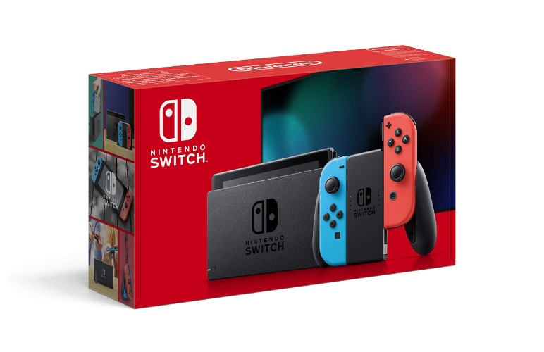 Nintendo Switch - Consola Estándar, Color Azul Neón/Rojo Neón