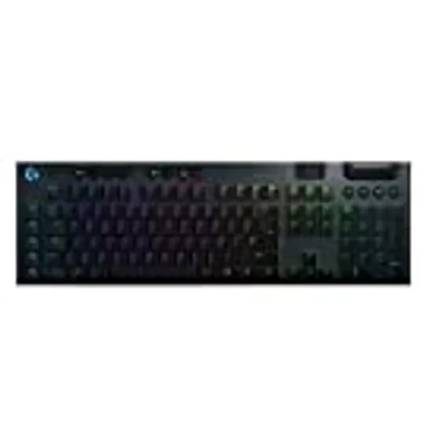 Logitech G915 LIGHTSPEED Teclado Gaming Mecánico Inalámbrico con teclas GL-Táctil de bajo perfil, LIGHTSYNC RGB, Diseño ultra delgado, 30 horas de duración de la batería, Disposición QWERTY ES - Negro