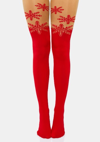 Blizzard Babe Snowflake Tights | ONE SIZE