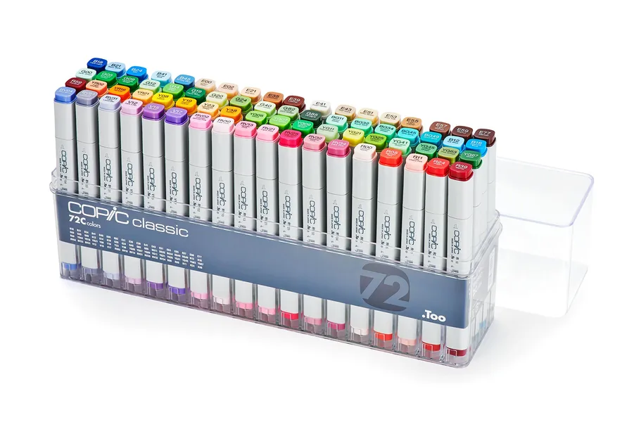 Copic Classic Alcohol-Based Markers, 72pc Set C - 