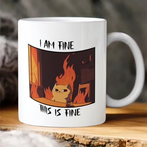 This Is Fine Meme Mug <3