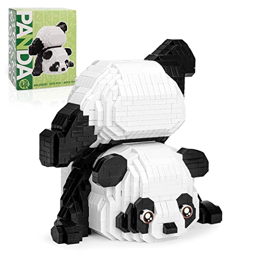 YEECHAO Mini Building Blocks Animals Sets for Goodie Bags, 1325 PCS Micro Mini Panda Building Toy Bricks for Adults, Party Favors for Kids - Panda-a