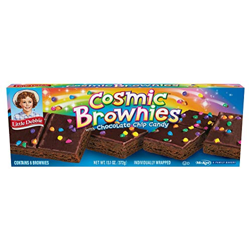 Little Debbie Cosmic Brownies, 6 Individually Wrapped Brownies, 13.1 OZ Box - Chocolate - 13.1 Ounce (Pack of 1)