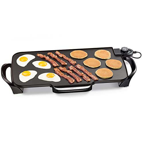 Presto 07061 22-inch Electric Griddle With Removable Handles, Black, 22-inch - Electric Griddle