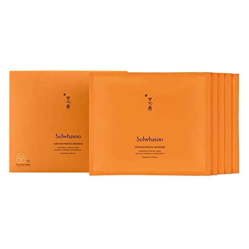 Sulwhasoo Concentrated Ginseng Renewing Sheet Masks: Nourish, Hydrate, Visibly Firm, 5 pc.