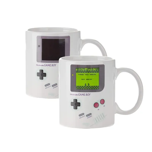 Paladone Gameboy Heat Changing Coffee Mug - Gift for Gamers, Fathers, Coffee Enthusiasts - Single