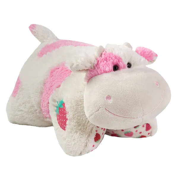 Pillow Pets Sweet Scented Strawberry Cow Stuffed Animal Plush Toy - 