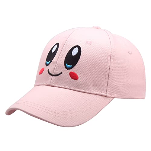Wellcalmly Anime Kirby Beanie Beanie Knit Hats, Funny Beanie Hat Winter Skiing Slouchy Warm Cap, Soft Headwear for Men Women - One Size - Baseball Cap