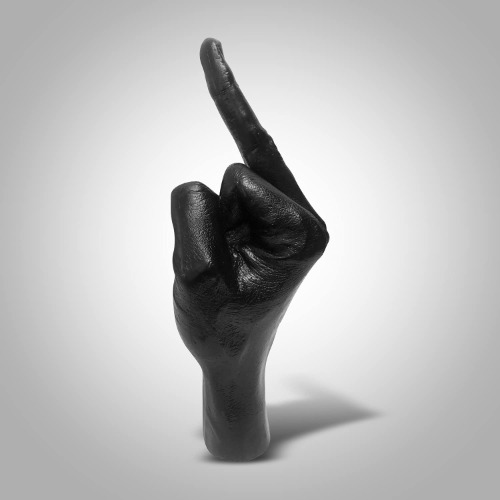 Blowind Silver Polyresin Hand Gesture Desk Statues Finger Sculpture Decor
