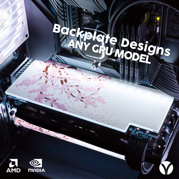 Custom RGB GPU backplate- Sakura