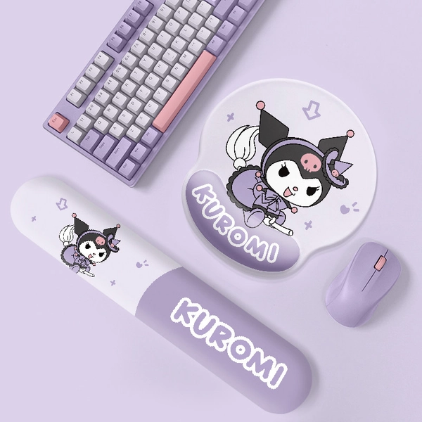 Kuromi Mouse Pad Purple Kuromi Keyboard Wrist Rest Kawaii Game Room Decor