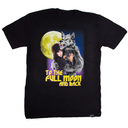 Elvira Full Moon And Back Mens Tshirt | Small