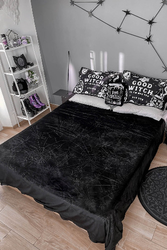 Webbed Bedspread | One Size / Black / 100% Polyester