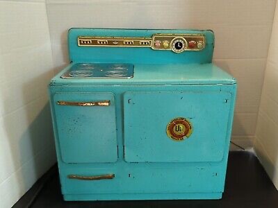 VINTAGE WOLVERINE TURQUOISE 50'S CHILDS OVEN STOVE HEATS UP & WORKING RARE FIND   | eBay