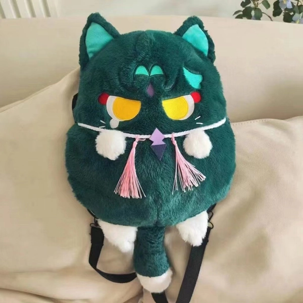 Genshin Xiao Cat Backpack Xiao Plush Bag Cute Genshin Impact Gifts for Xiao Mains