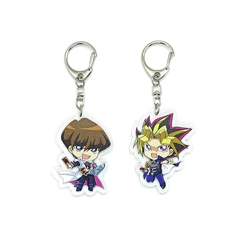 Set of 2 Yu Gi Oh Acrylic Keychain Yami Yuugi, Seto Kaiba