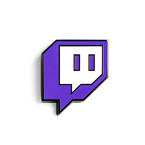 Twitch Collectible Enamel Pin - Twitch Glitch New Logo Pin - Purple/White
