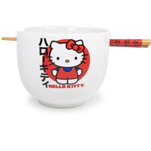 Hello Kitty 20z Ramen Bowl & Chopsticks Set