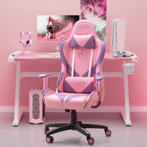 Pink and Purple Gaming Chair