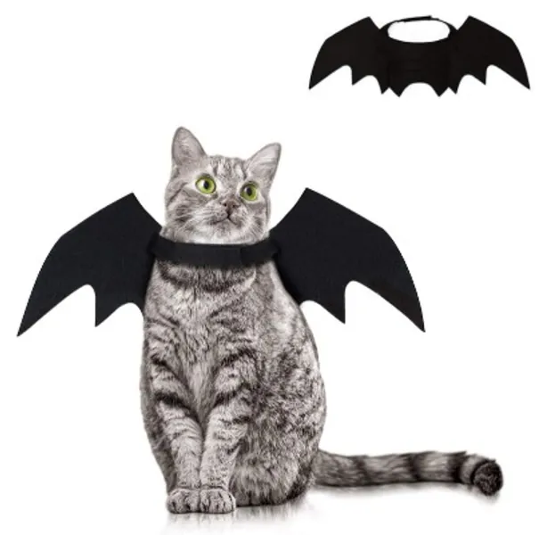 SEALEN Halloween Pet Cat Bat Wings, Bat Costume Pet Apparel for Cats and Small Dogs, Cosplay Bat Wing Costume Decoration for Halloween Party