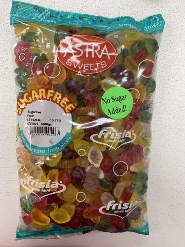 Cottage Country Astra Sweets Sugar Free Fruit Gems 1kg Bulk - 