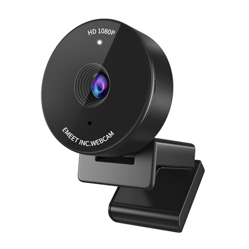 EMEET 1080P Webcam - USB Webcam with Microphone & Physical Privacy Cover, Noise-Canceling Mic, Auto Light Correction, C950 Ultra Compact FHD Web Cam w/ 70°View for Meeting/Online Classes/Zoom/YouTube - 70°FOV w/ Clear 1080P Pixels