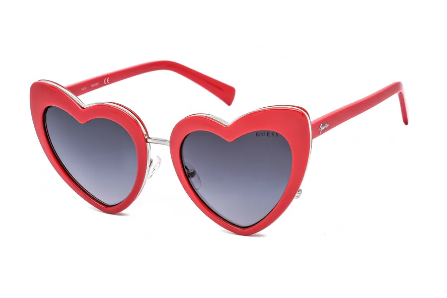 Guess Factory GF6116 Sunglasses shiny red  / gradient smoke Women's | Default Title
