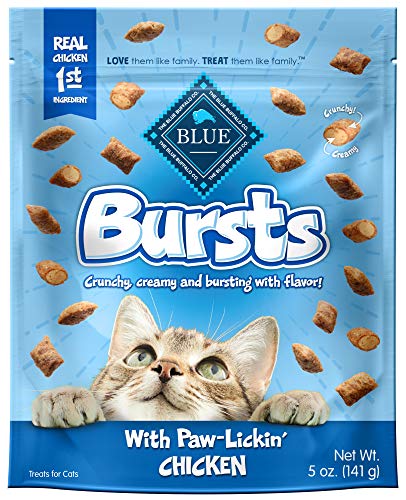 Blue Buffalo Bursts Crunchy Cat Treats, Chicken 5-oz Bag - Chicken - 5 Ounce (Pack of 1)