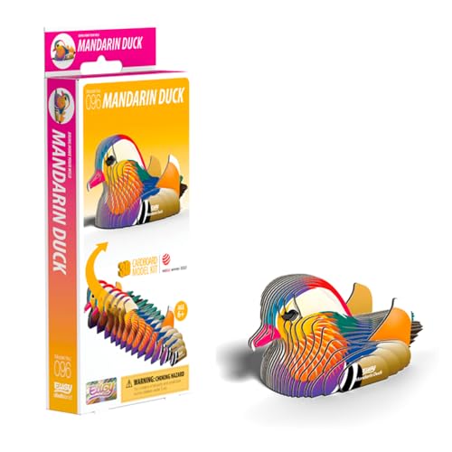EUGY 096, Mandarin Duck Cardboard Model Kit, Ages 6+