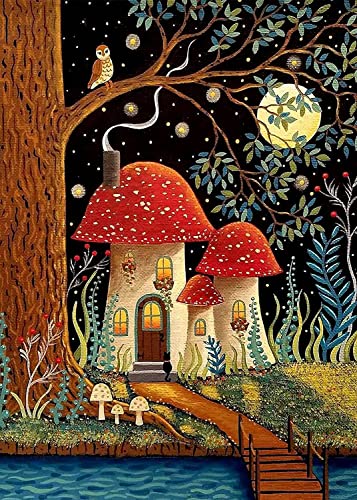 CLYCTIP Diamond Art Painting Kits, Full Drill Diamond Arts and Crafts Painting Pictures, Embroidery Cross Stitch Canvas Painting by Numbers for Kid and Adults, Home Wall Decor，30x40 cm - red