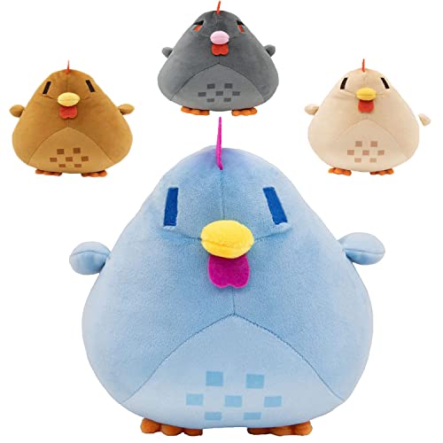JINJJ Stardew Valley Chicken Plush, 20CM Stardew Valley Chicken Pillow Plush, Hen Doll Plush Doll, PP Cotton Soft Stuffed Animal Toys, Surprise, Home decorations Blue - Blue