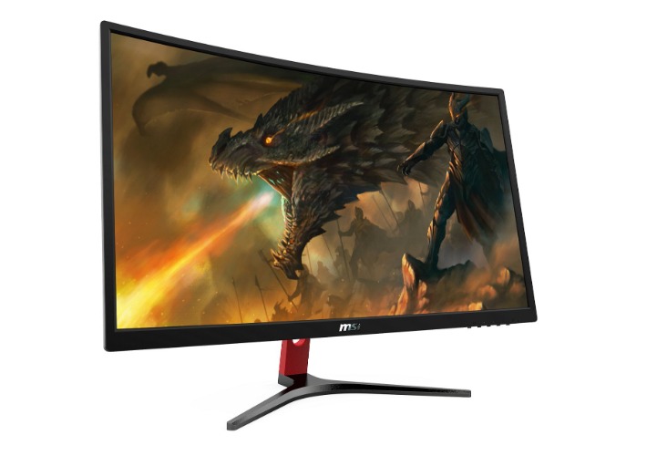 MSI Full HD FreeSync Gaming Monitor 24" Curved Non-Glare 1ms Led Wide Screen 1920 X 1080 144Hz Refresh Rate (Optix G24C),Black/Red - Optix G24C 24-inch