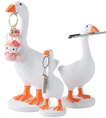 GRAPMKTG Magnetic Goose Key Holder Cute Home Decor Kawaii Room Office Table Desk Decor Aesthetic Funny Bedroom Decor Housewarming Gifts for Women Men1 Pack Large - Large Goose